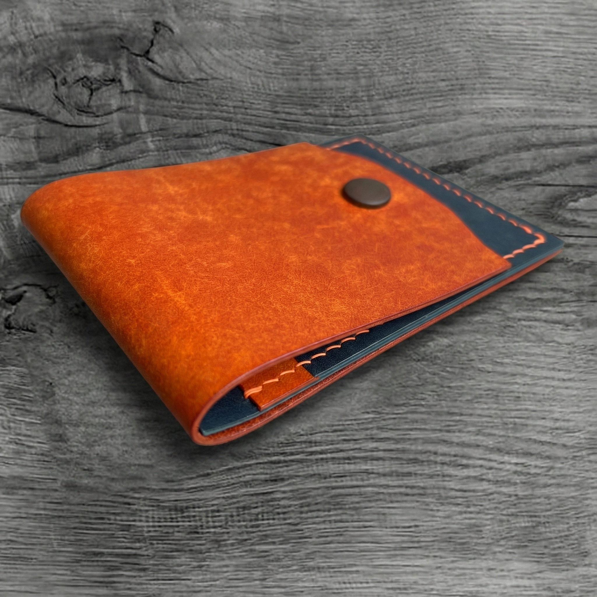 Pueblo Leather Minimal Snap Flap Wallet