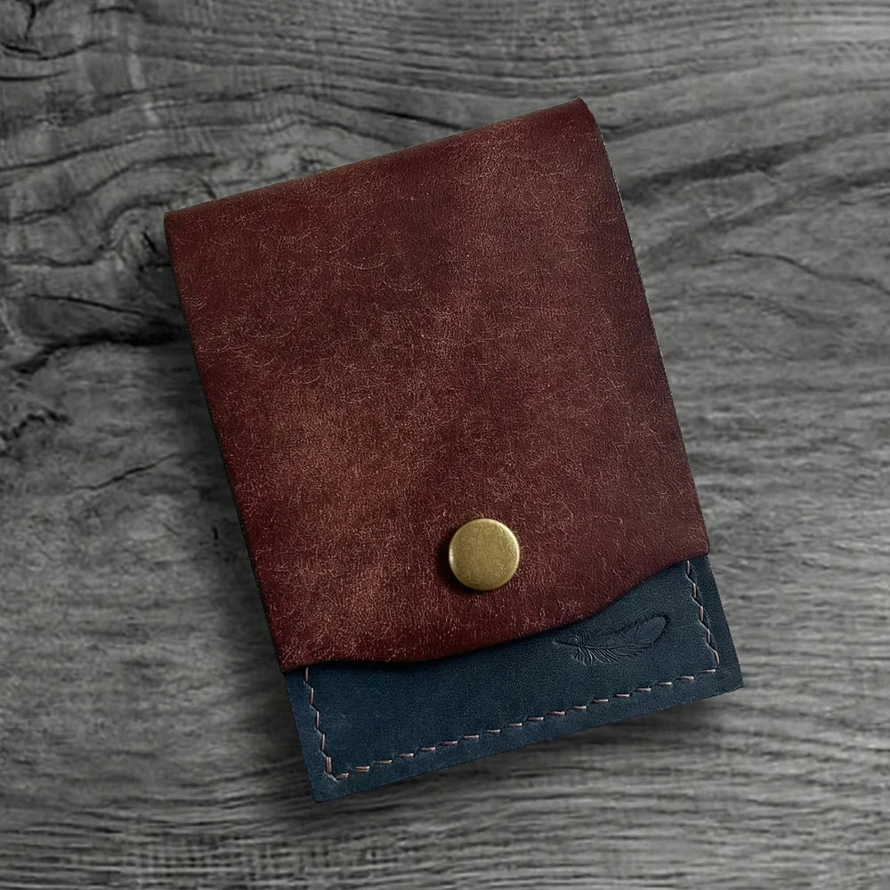 Custom Minimal Snap Flap Wallet