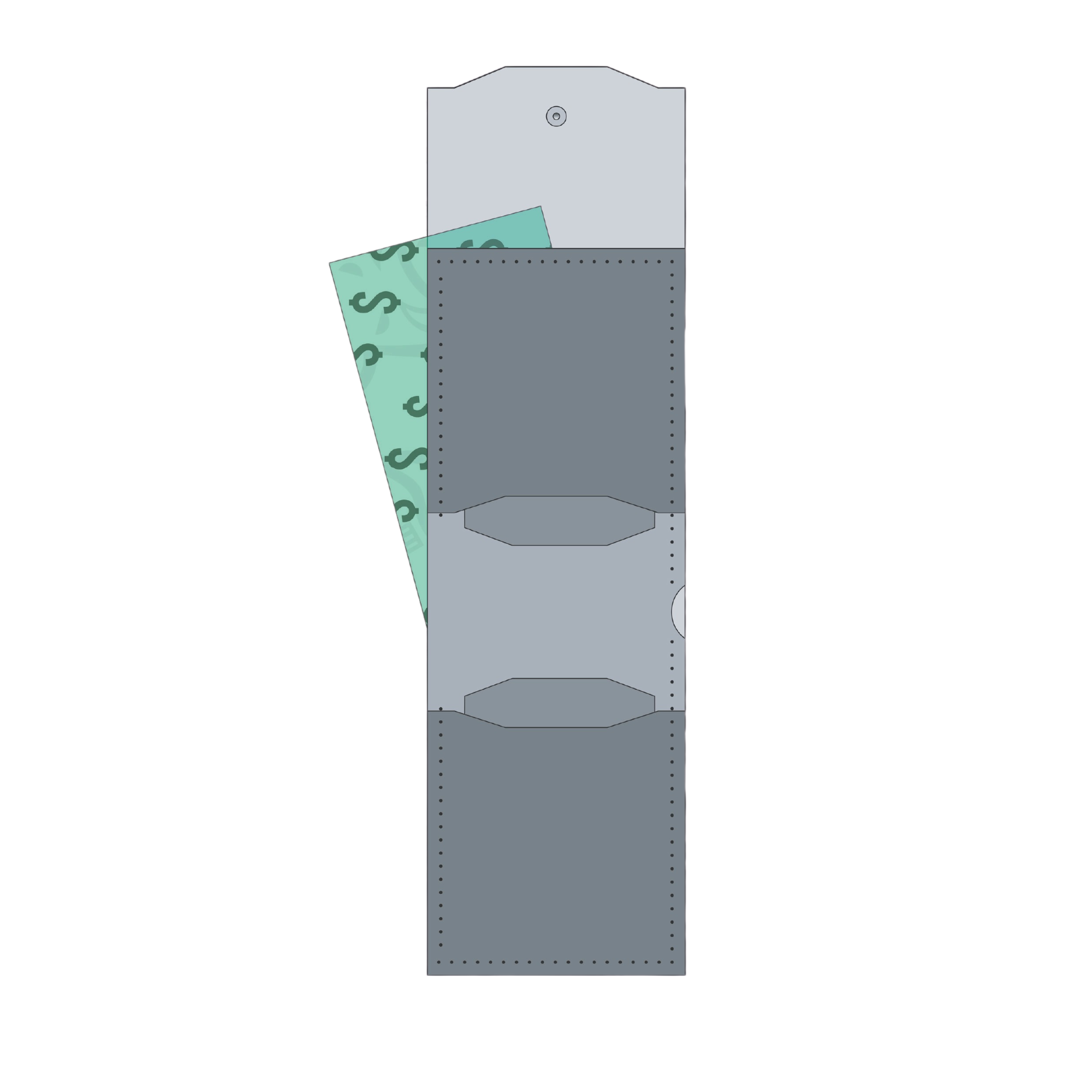 Custom Minimal Snap Flap Wallet Ver 2