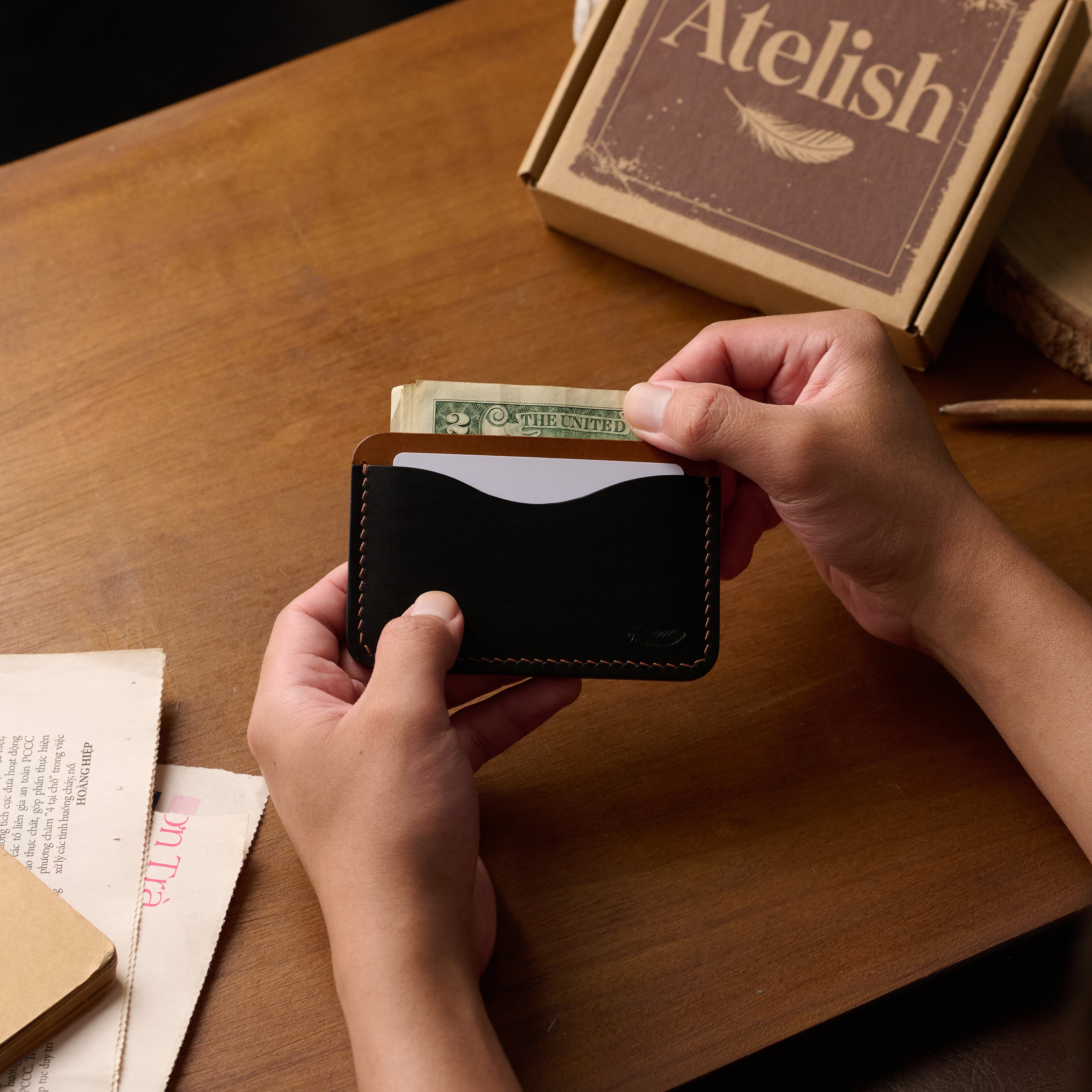 Atelish Buttero Leather Card Holder Ver 1