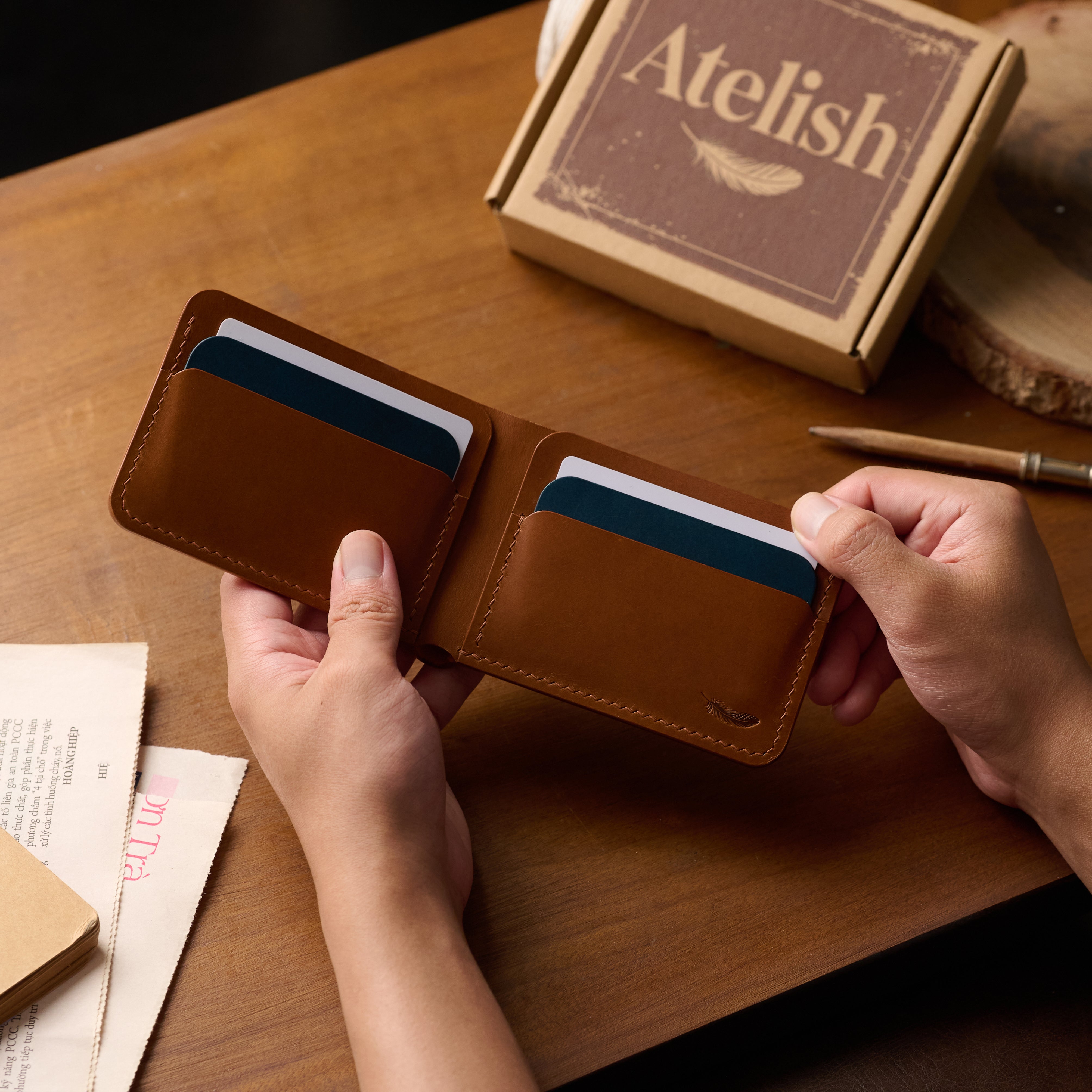 Atelish Semi Shell Cordovan - Buttero Minimalist Leather Bifold Wallet