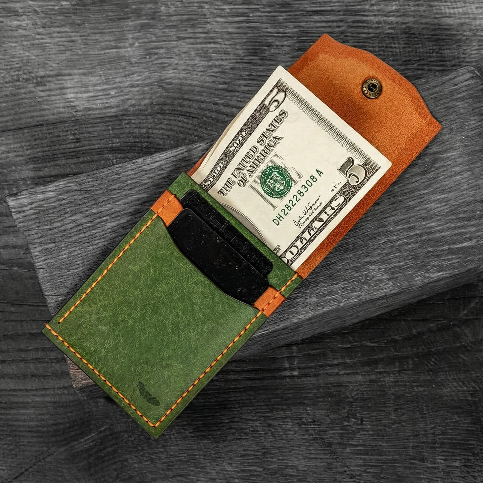 Minimalist Leather Card Holder – Slim Front Pocket Wallet