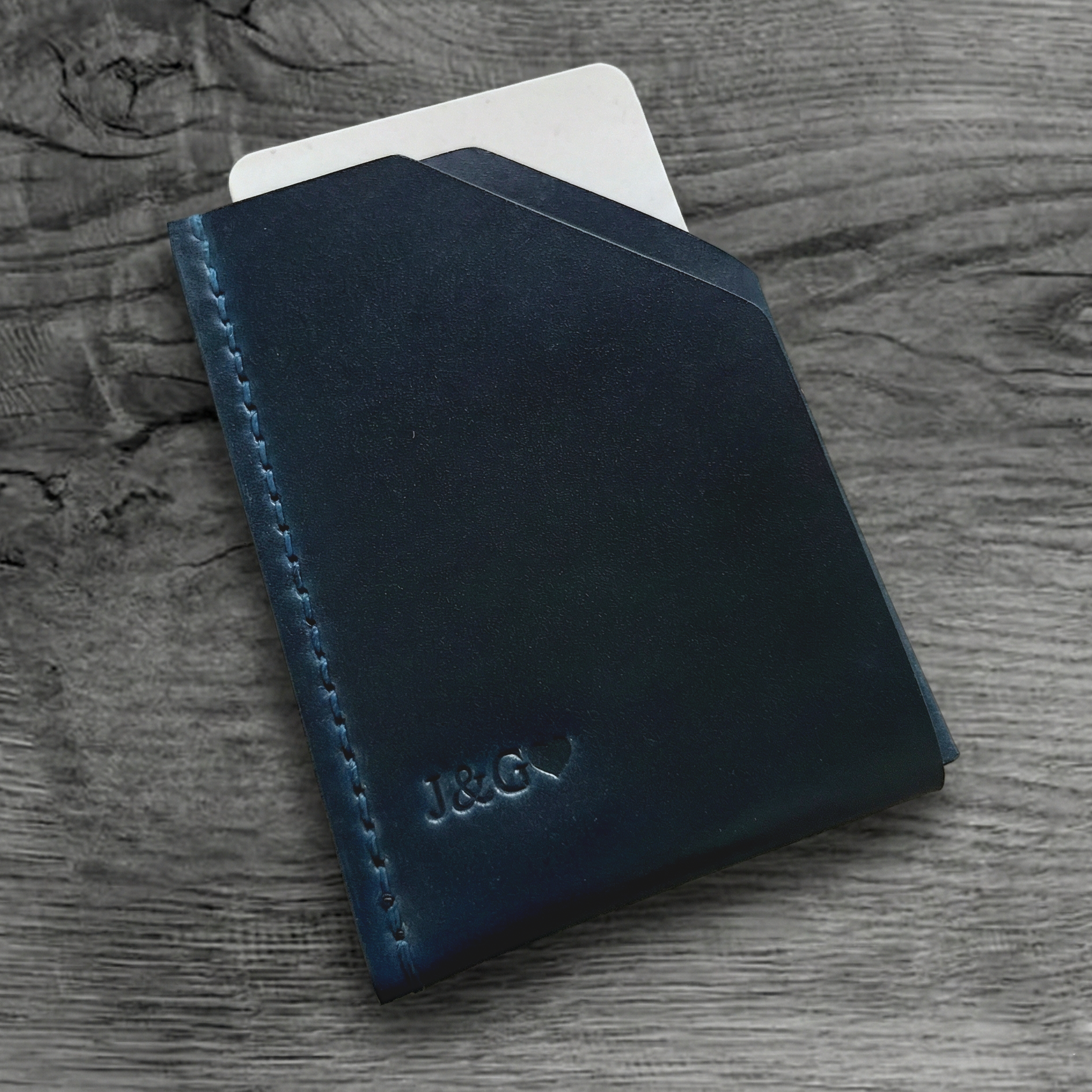 Handmade Horween Shell Cordovan Card Holder – Minimalist Front-Pocket Wallet