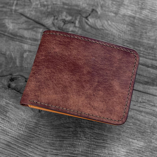 Vegetable Tanned Leather Bifold Wallet – Slim Classic Design